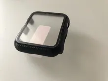 Cristal + cubierta para carcasa de reloj Apple iWatch, parachoques de fibra de carbono + Protector de pantalla Apple watch series 5 4 3 44mm 40MM 38mm 42MM