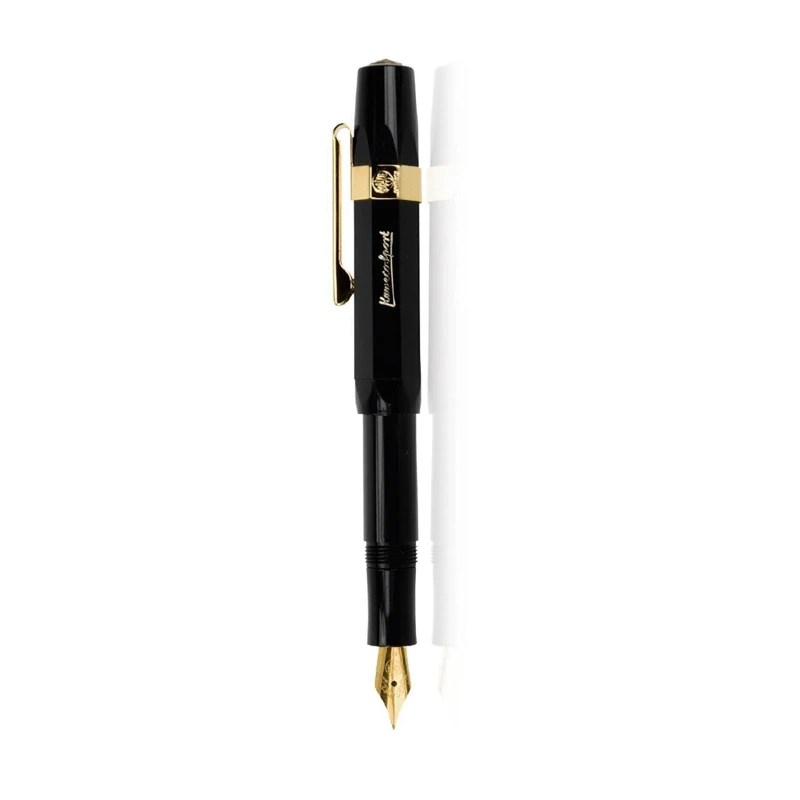 Kaweco Classic Sport Fountain Pen 0.9mm Medium Fine Nib Black Signature Octagonal Design Plastic Body Pocket Size Luxury Office