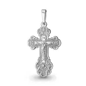 

Aquamarine Orthodox cross without inserts, 925 sterling silver