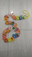 26 unids/lote juguetes de madera juguetes de animales de dibujos animados de la fruta cuerda juego para enhebrar cuentas educación bebé de juguete para niños WYQ