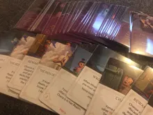 Fundas de cartas para juego de mesa mágico, Protector de cartas de póker, Tarot, tres reinos, 65mm, 90mm, 100 unids/lote