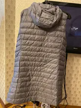 SEDUTMO-Chaqueta de plumón de talla grande 3XL para mujer, chaleco con capucha largo ultraligero, abrigo informal, Parkas delgadas ED913