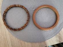 Asas redondas De bambú De 13cm/15cm para bolso, accesorio Vintage hecho a mano De madera, para bolsos
