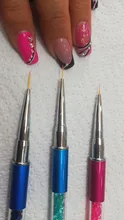 3 unids/lote lentejuelas arte de uñas cepillo dibujo de pintura de la pluma de herramienta de diseño la manicura/7/9/11mm acrílico de decoración de Gel UV herramientas