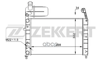 

Radiator OHL. DV. Fiat Tempra (159) 90-tipo (160) 90-zekkert art. mk-1287