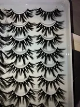 HBZGTLAD 2-20 pares 3D de visón pestañas falsas hecho a mano Wispy largo esponjosa pestañas falsas de ojos Natural extensión Kit de maquillaje Cilios