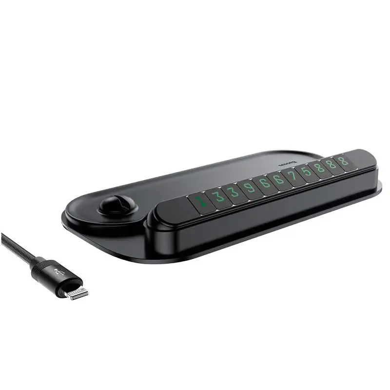 Автомобильный держатель Baseus Horizon Silicone Parking Number Card (ACNUM PM01) черный|Подставки и