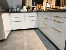 KAK-manijas de armario ocultos de aleación de Zinc, tiradores pomos de cajones para cocina, Puerta del dormitorio, herrajes para muebles, color negro y plateado