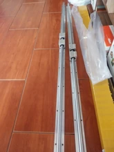 Carril de guía lineal SBR12 SBR16 SBR20, 20mm, 300-1500mm, completamente compatible con bloque de rodamiento lineal SBR16UU, pieza CNC, 2 uds.