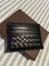Bolso de cuero para tarjetas para hombre y mujer, tarjetero de marca de lujo ultrafino, con múltiples ranuras para tarjetas, antirrobo, Top de cuero de vaca para bebé