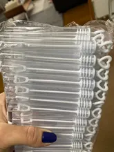 Botella de jabón con varita de corazón para niño, compacto y portátil juguete de burbujas de jabón, ideal para decoración de boda, 60/100 Uds.