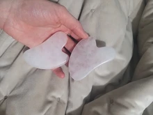 Tablero de Jade Guasha de cuarzo rosa, rascador de piedra Natural, herramientas para terapia de presión corporal, cara, cuello y espalda