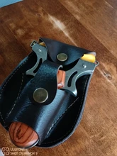 Tirachinas de acero inoxidable para caza potente, honda de cuero plano y madera maciza de alta precisión para exteriores y competición