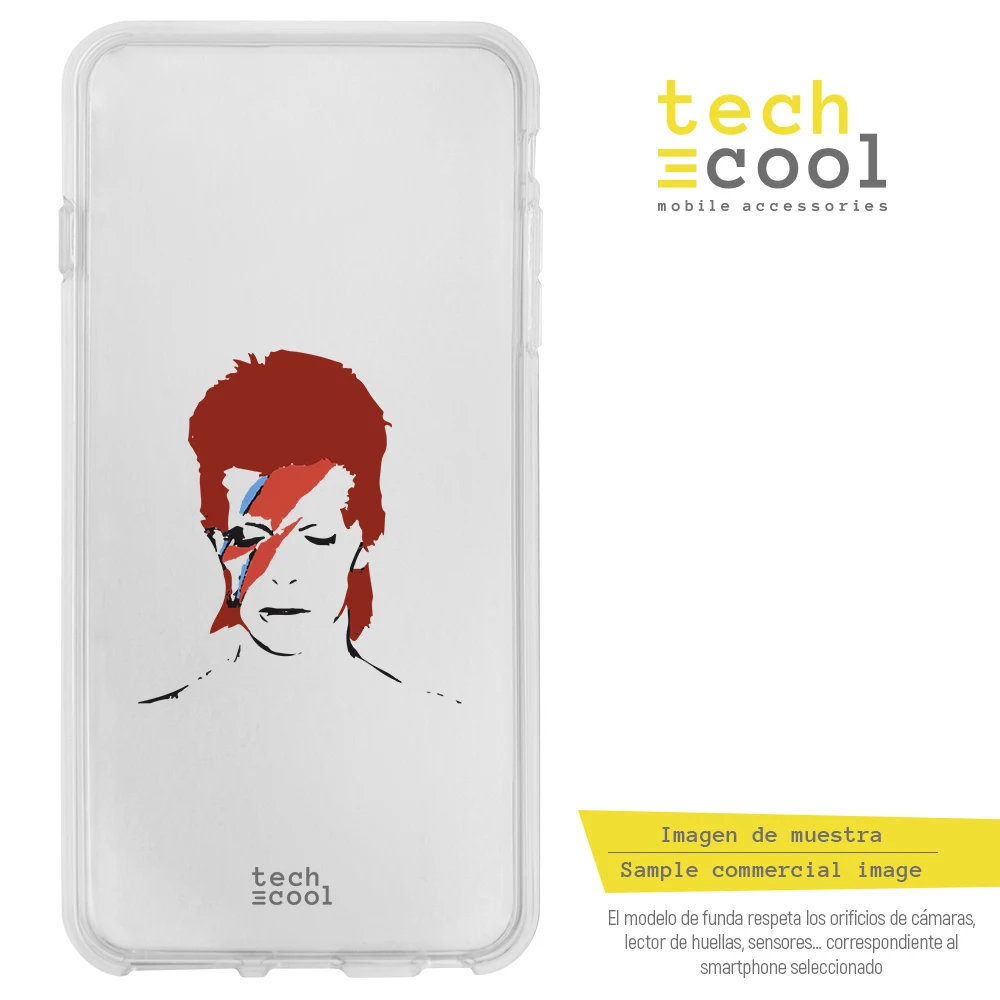 FunnyTech®Чехол-подставка для Nokia 3 L David Bowie силиконовый прозрачный персонажи 1