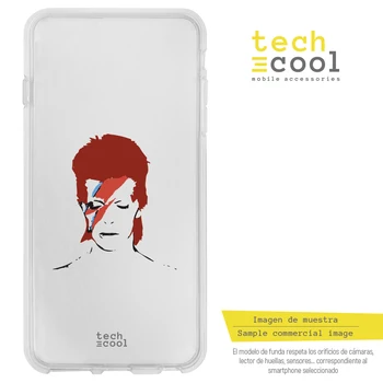 

FunnyTech®Stand case for Samsung Galaxy S5 David Bowie Clear Silicone Characters 1