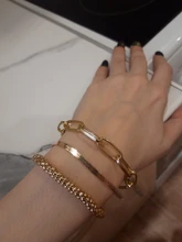 VKME-Conjunto de pulseras de cadena cubana Punk para mujer, brazaletes con abalorios de Color dorado grueso, estilo bohemio, Miami, 4 Uds.