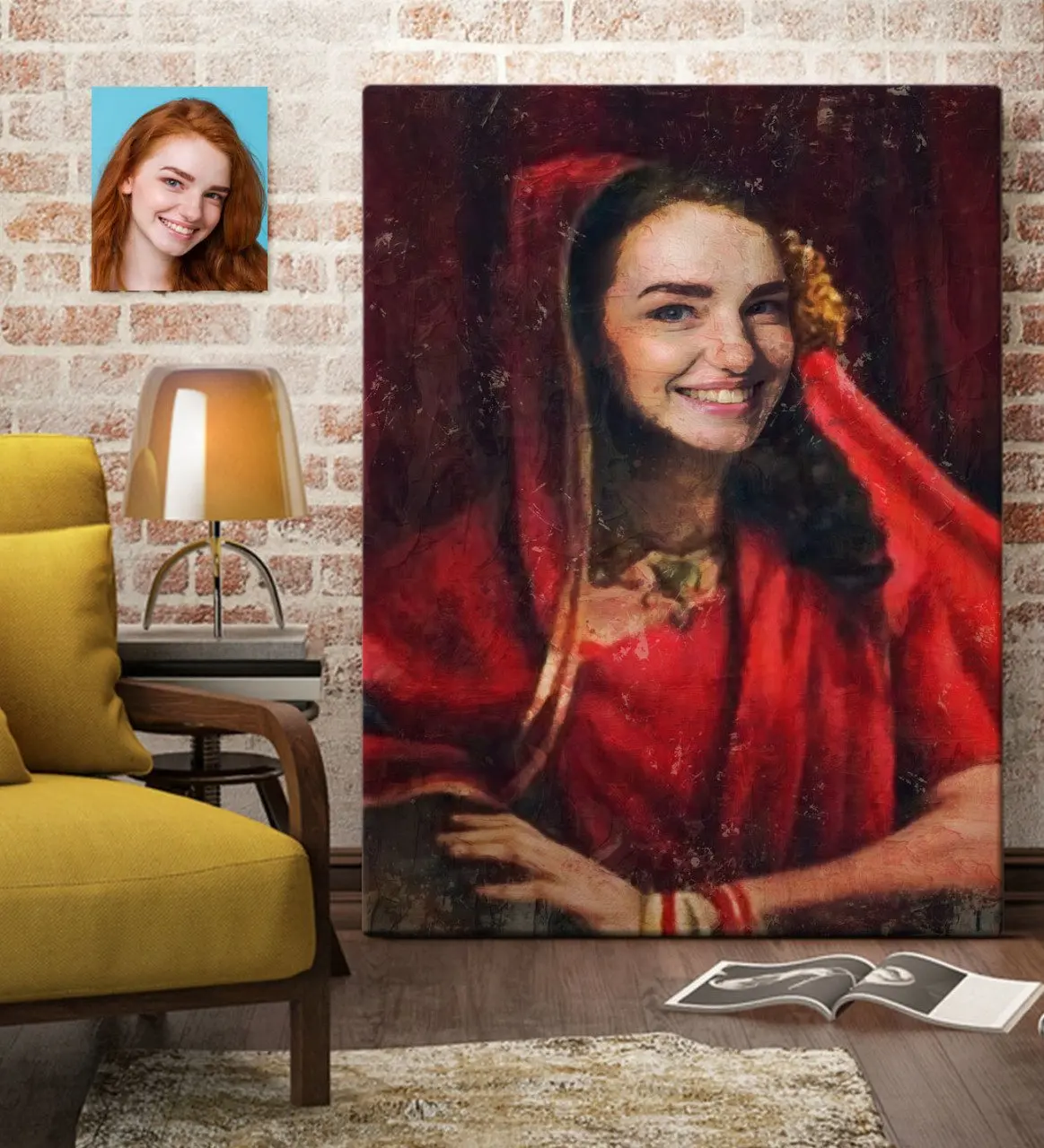

Personalized Oil Painting Themed Artistic Canvas Table (70x100 cm.) 4