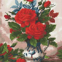 Алмазная мозаика EF 228 Розы в кувшине 30*40