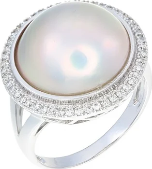

Sargon jewelry White Gold pearl and diamond ring