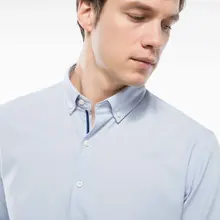 Дефакто Мужская рубашка с длинным рукавом, воротник с лацканами, солидная деловая официальная рубашка, Мужские Простые Осенние Новые Топы-I1151AZ18AU