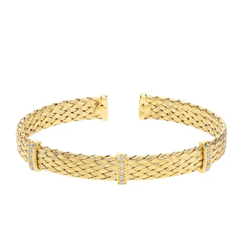 

Silver Bracelet with cubic zirconia sunlight sample 925 test