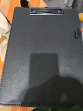 Carpeta de cuero PU A4 A5 con Clip de papel, carpeta para documentos con Clip de bolígrafo, papelería para oficina y escuela