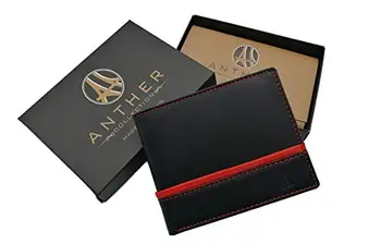 

Men's leather wallet. Multiple slots and compartments. Landscape. Made in Spain. Black Color