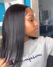 Recto pelucas de cabello humano pelo virginal brasileño 30 pulgadas peluca con malla Frontal Bob corto Frontal de encaje pelucas de cabello humano para peluca para mujer afroamericana