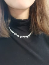 Gargantilla con alambre de púas estilo gótico Punk para mujer, gargantilla de alambre de hierro, Hip-hop, cadena de espinas, regalos
