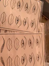 Maquillaje permanente para todas las series, labios de cejas para principiantes, entrenamiento de piel, tatuaje en blanco practicar, hoja de piel de 20x15cm