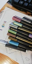 Rotuladores metalizados para escritura, bolígrafos artísticos de tinta permanente, apto en papel, piedra, vidrio, pared, 10 unidades/lote