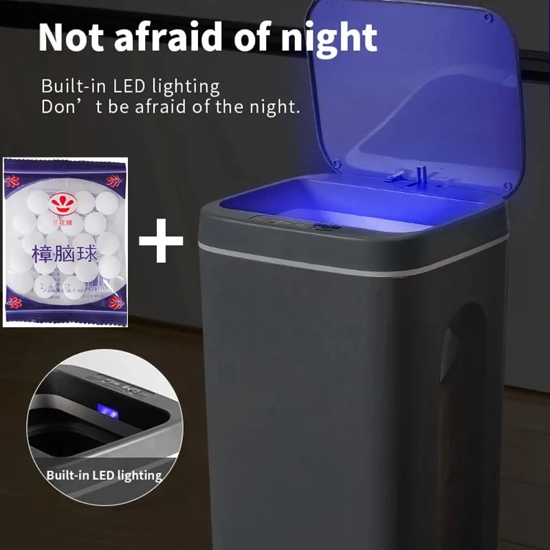 Poubelle à Induction intelligente, poubelle à capteur Intelligent automatique, poubelle tactile