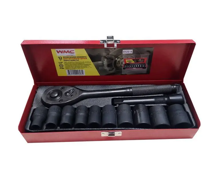 Набор инструментов ударных 12пр. 1/2"(12гр.)(10-24мм) WMC TOOLS 4122-9 | Инструменты
