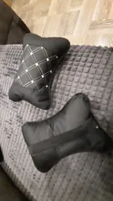 Almohada de cuello para coche, reposacabezas de cuero genuino, diseño de protección de seguridad, soporte de descanso, color negro, accesorios de seguridad para automóviles, Uds.
