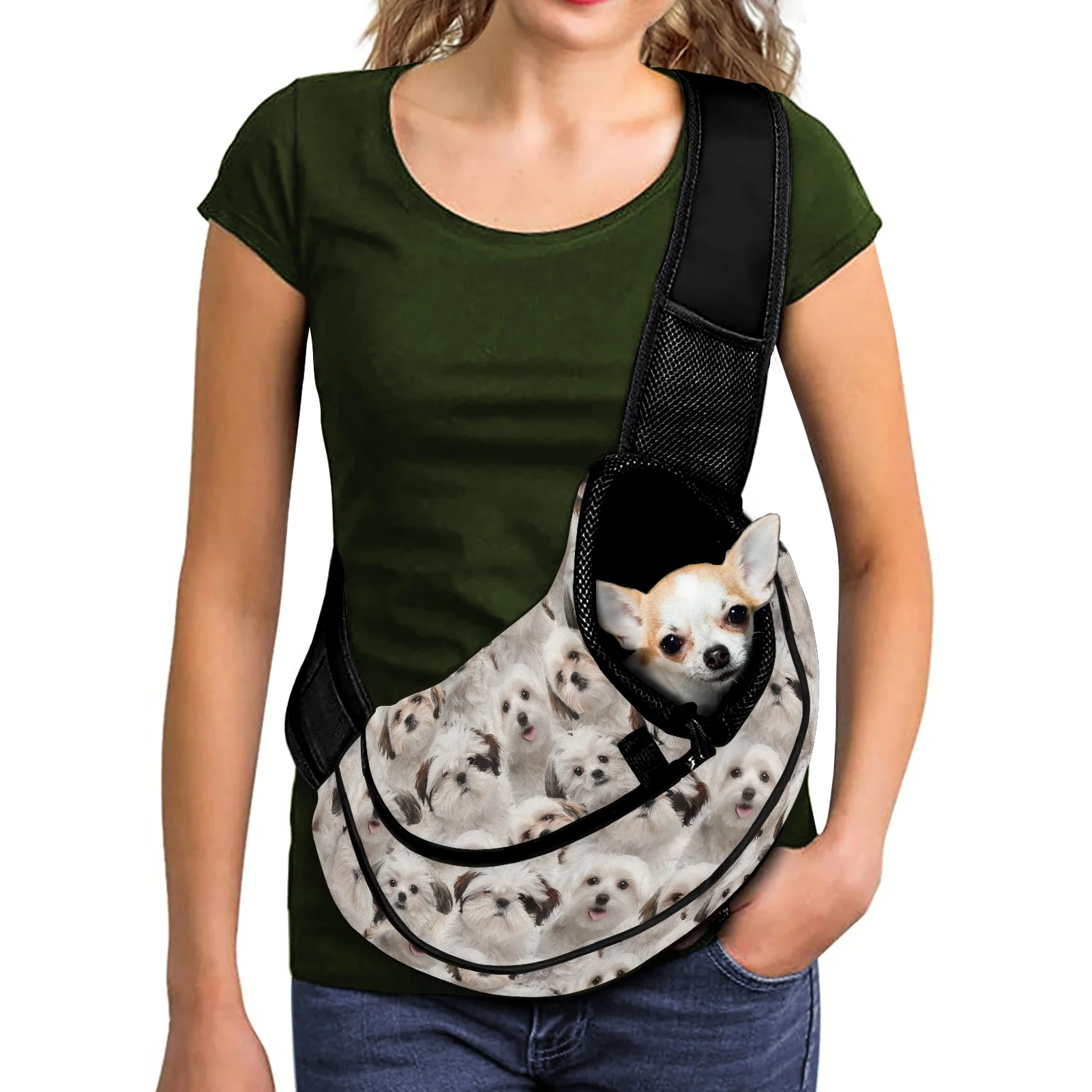 

Cute Schnauzer Hiromi Dachshund Pug Pattern Dog Transport Bag Dog Supplies Shoulder Bag Backpack for Dogs Puppy Carrier for Dogs