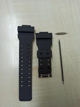 Correa de reloj de PU de 16mm para Casio G, repuesto de choque negro, accesorios de reloj de pulsera resistentes al agua