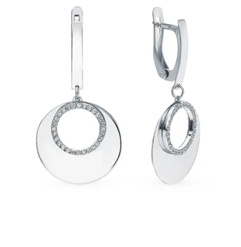 

Silver earrings with cubic zirconia sunlight sample 925