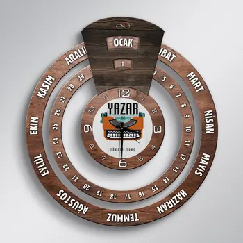 

Personalized Professional Writer Infinite Mayan Calendar Wooden Wall Clock-2