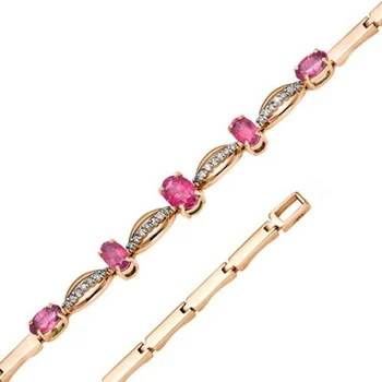 

Master brilliant bracelet with rubies and diamonds in red gold