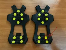 1 par S-XXL 10 pendientes Anti-Skid hielo de nieve escalada zapatos picos agarres para hielo tacos crampones invierno escalada antideslizante cubierta de zapatos