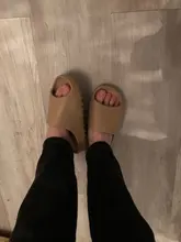 De los hombres de verano diapositivas ligero playa guay zapatillas diapositiva hueso Boca de pescado Flip Flops, sandalias de las mujeres suave EVA zapatillas de deporte par 35-46 #