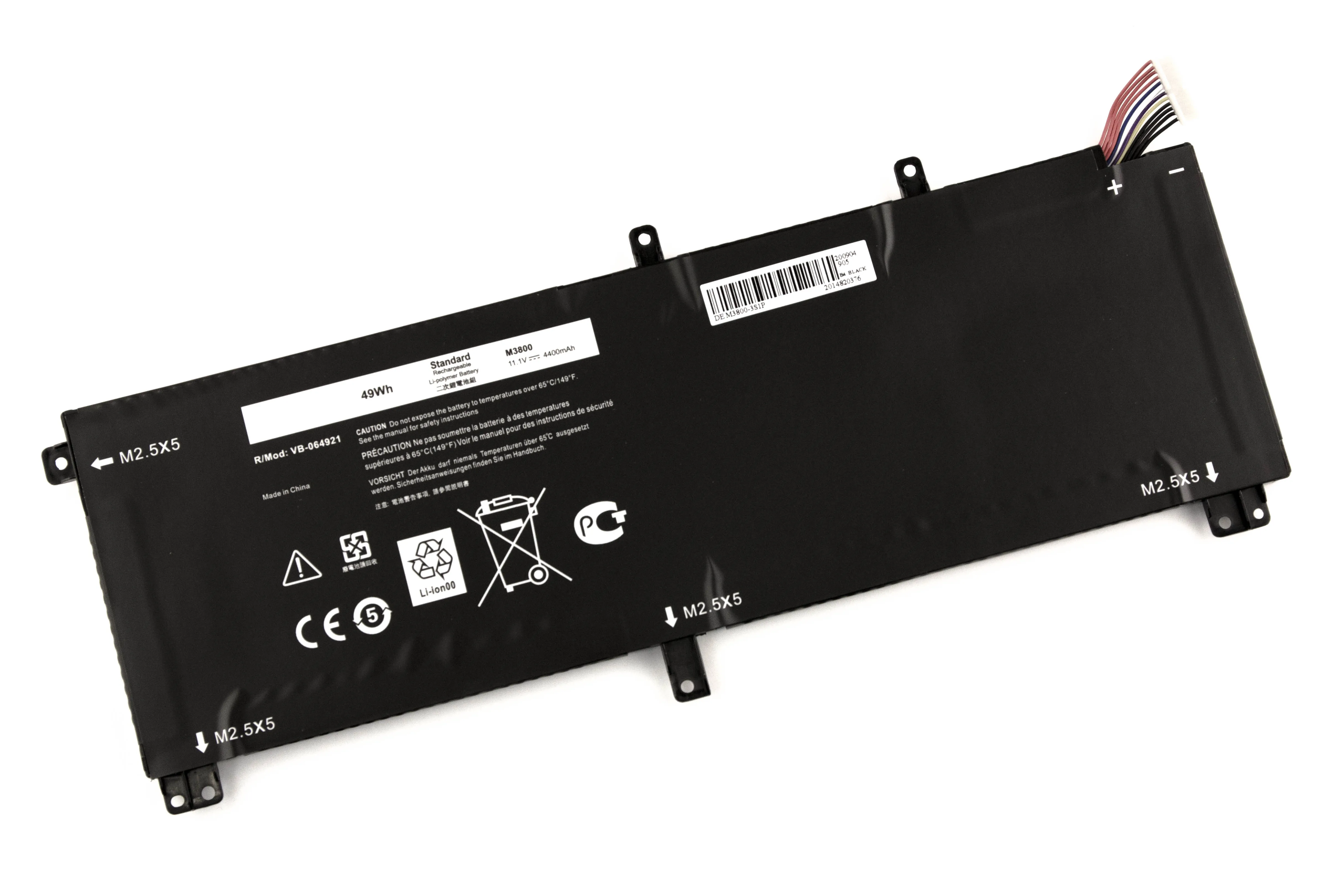 Аккумулятор для Dell XPS 9530 Precision M3800 (11.1V 4400mAh) p/n: 0H76MY 245RR 7D1WJ |