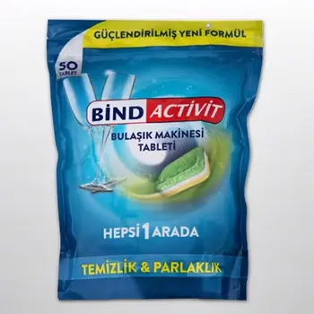 

BIND Brand Activit Dishwasher Detergent 1 Pcs 50 Tablet To Remove Stains And Dirt Does Not Boot Does Not Contain Phosphate.