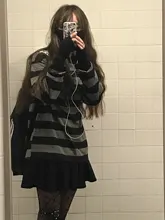 Harajuku-Camiseta de gran tamaño a rayas de calle, ropa de manga larga de estilo vintage que combina con todo, Unisex, ropa informal japonesa