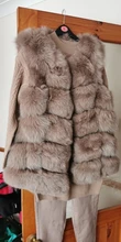 Vest Jacket Real-Fur-Coat Natural Winter Fashion Womens High-Quality Luxurious Fox-Fur