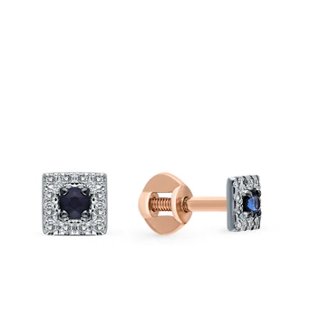 

Gold earrings with sapphires and diamonds sunlight sample 585