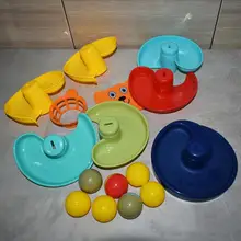 Pista giratoria de 3 ruedas montessori, juguetes para bebés, sonajeros, interactivo, táctil, juguete educativo de navidad
