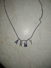 Pop Coreano de moda aleación Simple cartas ejército clavícula collar de cadena para las mujeres Vintage de Metal colgante de joyería al por mayor