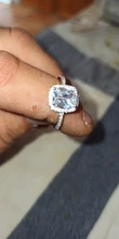 CC Anillos para las mujeres de la Boda nupcial Anelli joyería de moda anillo de compromiso de oro blanco Anillos de Color CC595