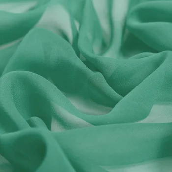 

100% pure silk georgette 8mm 114cm 45"width lake green color mulberry silk fabric for dress, shirt NO.36